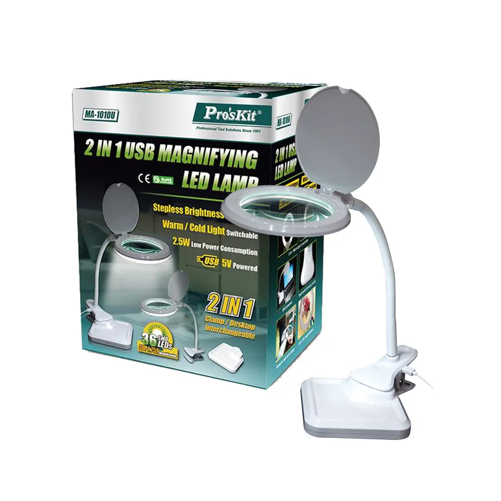 【Pro'sKit寶工】MA-1004A 桌上型3D放大鏡LED燈 歷史價格詳細信息