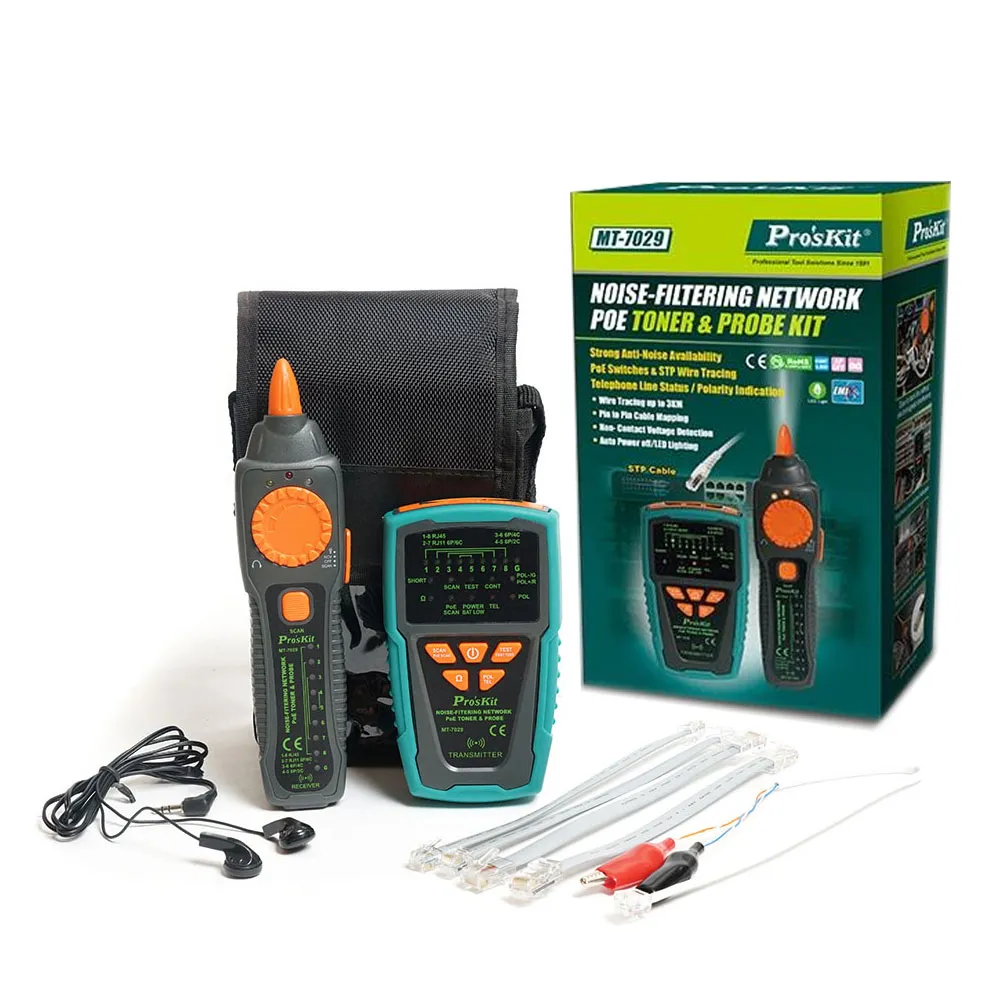 ProsKit 寶工 抗干擾音頻網路PoE查線器 MT-7029N 歷史價格詳細信息