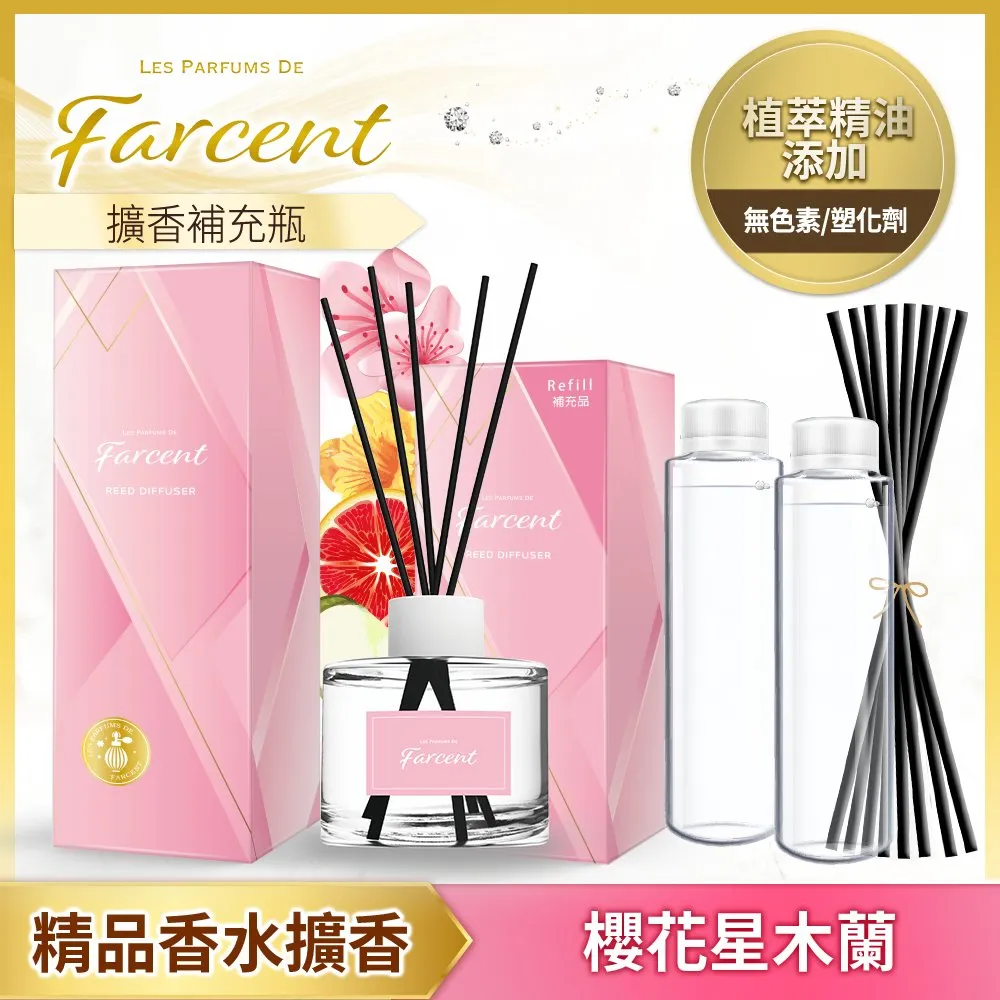 【Farcent】香水室內擴香組-清新小蒼蘭(420ml)（1正+1補） 歷史價格詳細信息