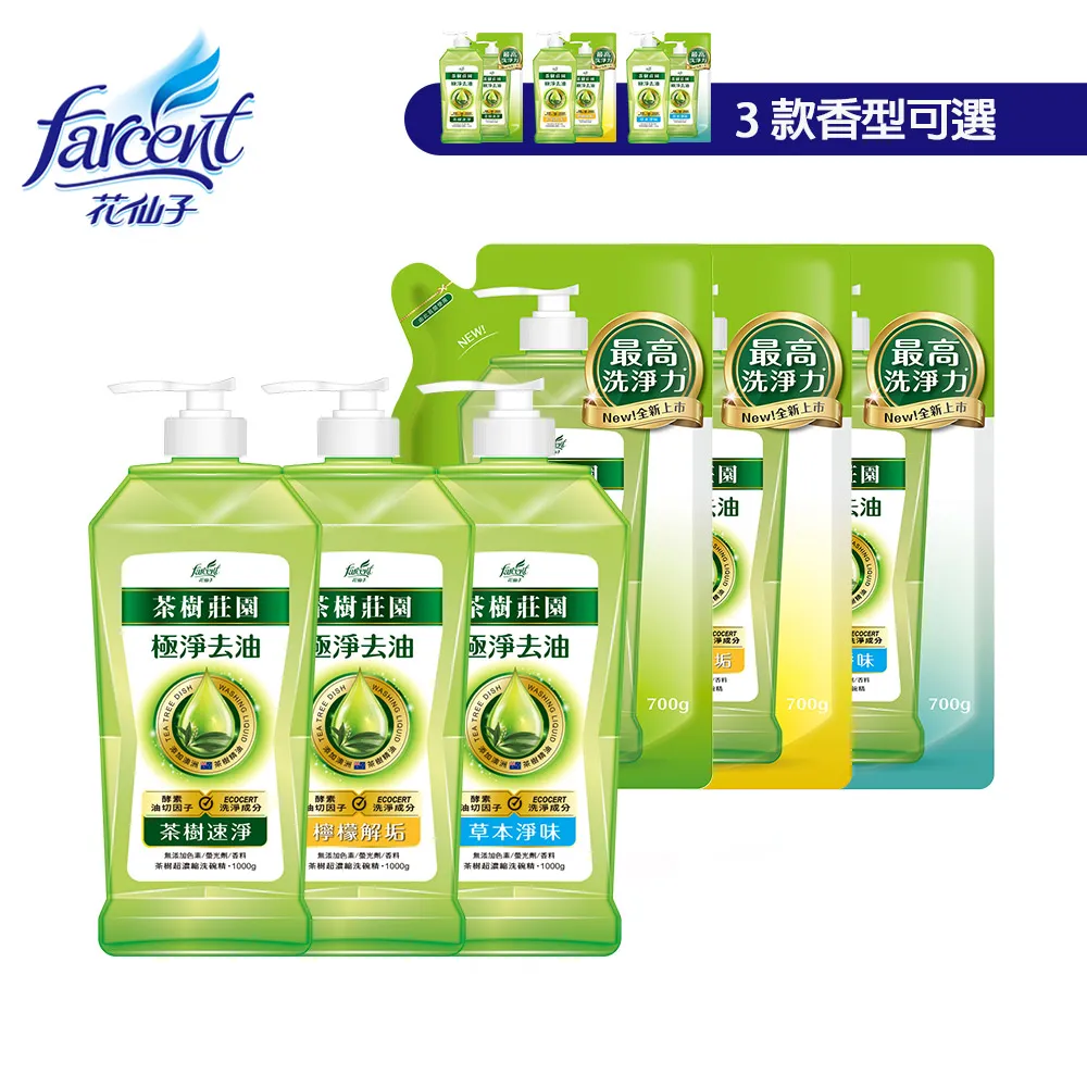 茶樹莊園 茶樹洗衣精超值組 1組【家樂福】 歷史價格詳細信息