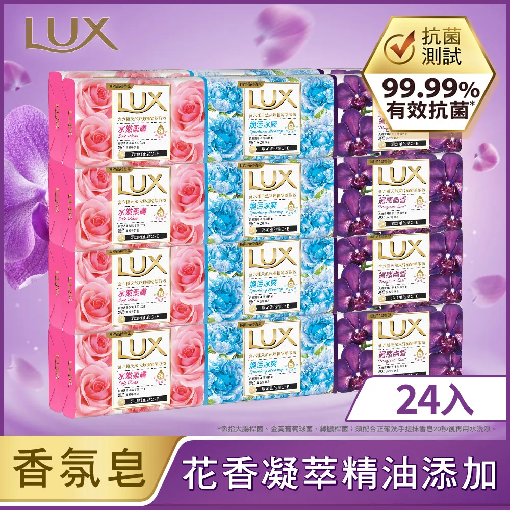 LUX 麗仕 柔膚香氛皂 煥活冰爽 80G/6入 (盒損福利品) 歷史價格詳細信息