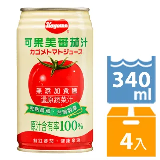 可果美 蕃茄汁(無鹽)(340mlX4罐/組)[大買家] 歷史價格詳細信息