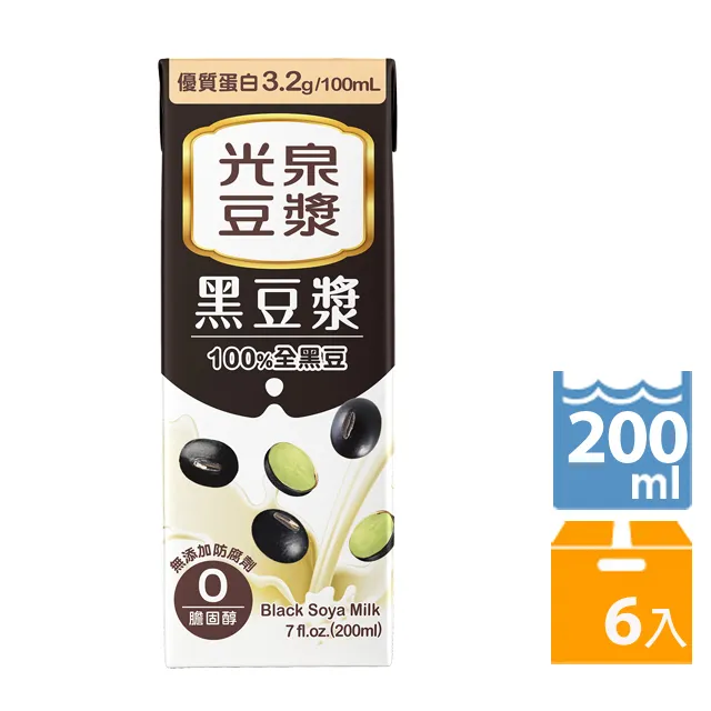 光泉黑豆漿200ML x6入【愛買】 歷史價格詳細信息