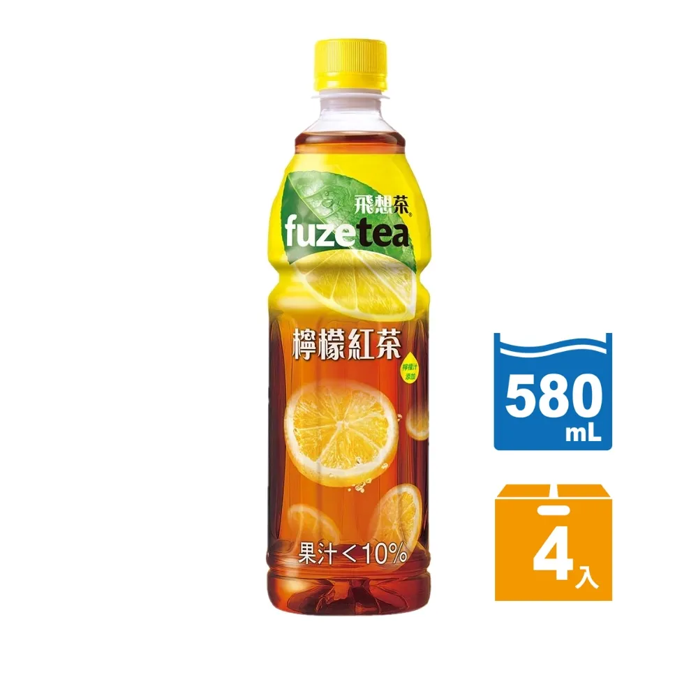 FUZE tea 檸檬紅茶 580mlx4瓶/組  【大潤發】 歷史價格詳細信息
