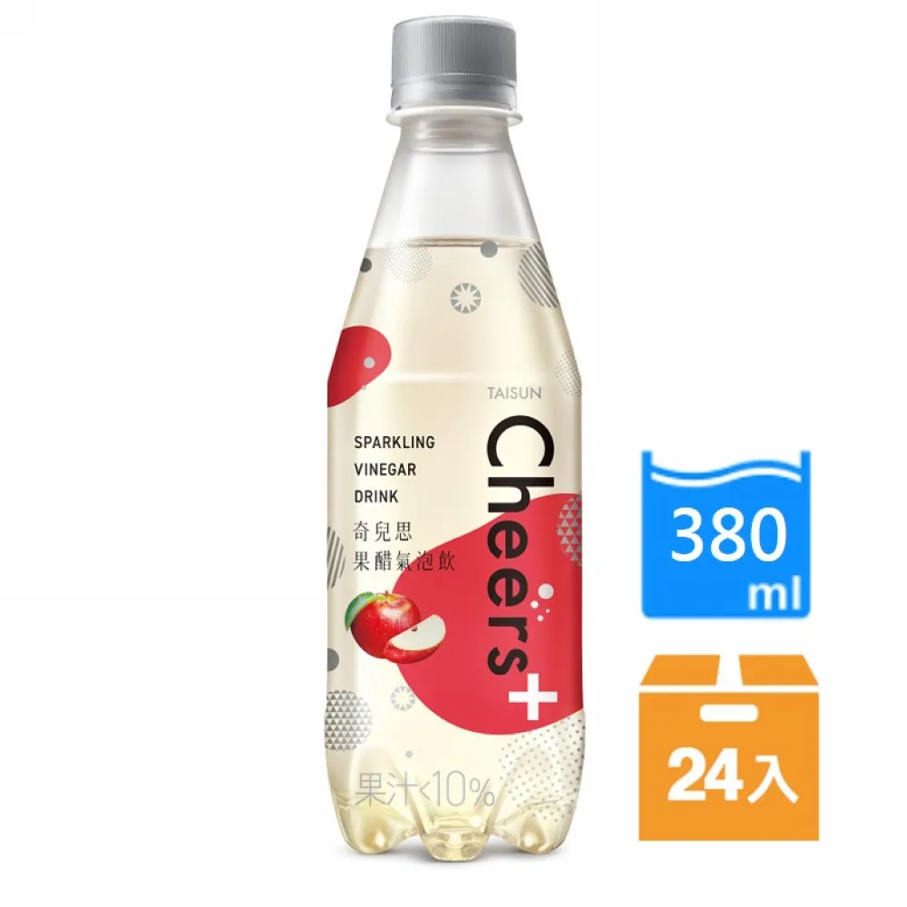 泰山Cheers+ 果醋氣泡飲 380ml x 24【家樂福】 歷史價格詳細信息