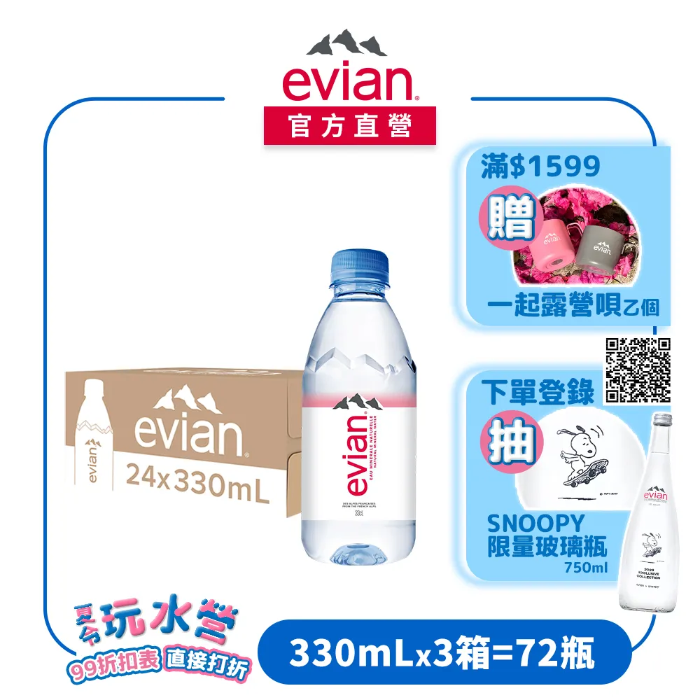 evian 天然礦泉水(330ml/24入)X3箱 歷史價格詳細信息