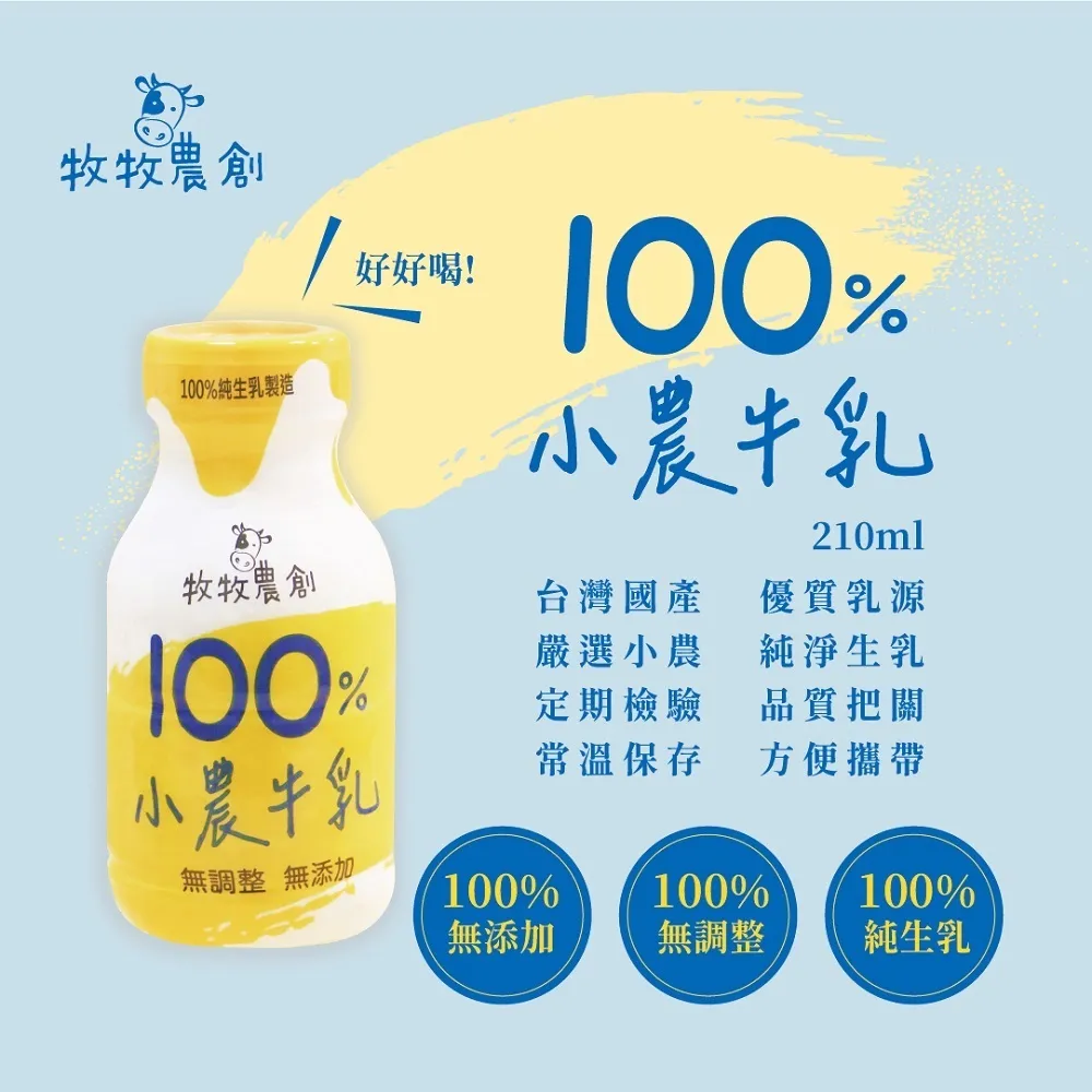 【牧牧農創】100%小農牛奶(210mlx24入)x1箱 歷史價格詳細信息