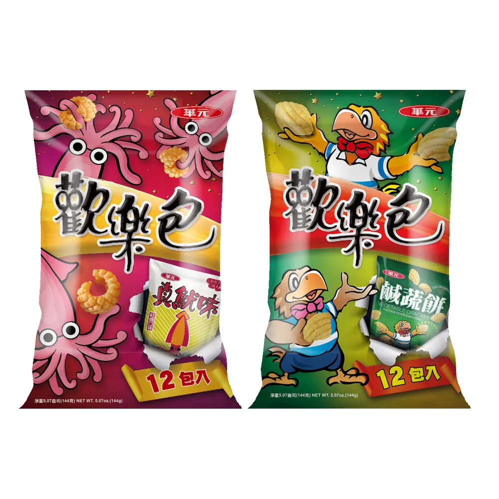 華元鹹蔬餅/真魷味 (12小袋/分享歡樂包) 現貨  蝦皮直送 歷史價格詳細信息