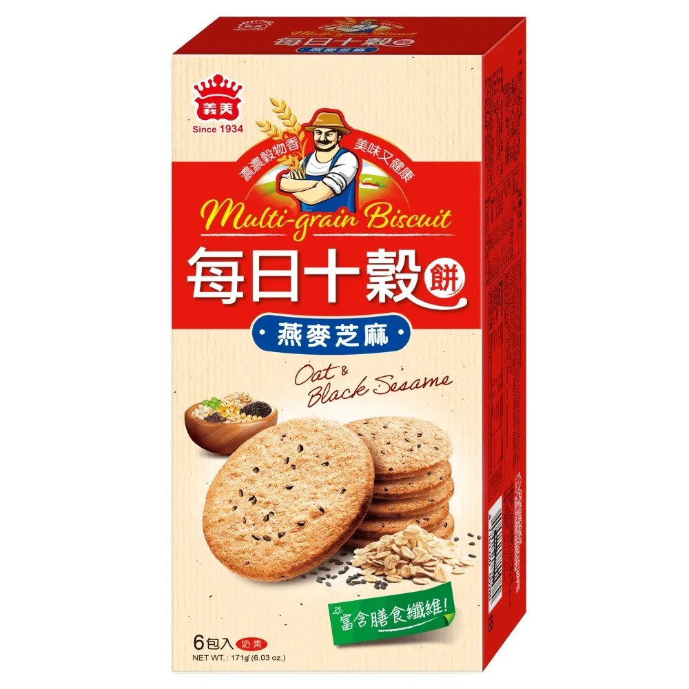 義美每日十穀養生餅-杏仁蕎麥 285g/盒  【大潤發】 歷史價格詳細信息