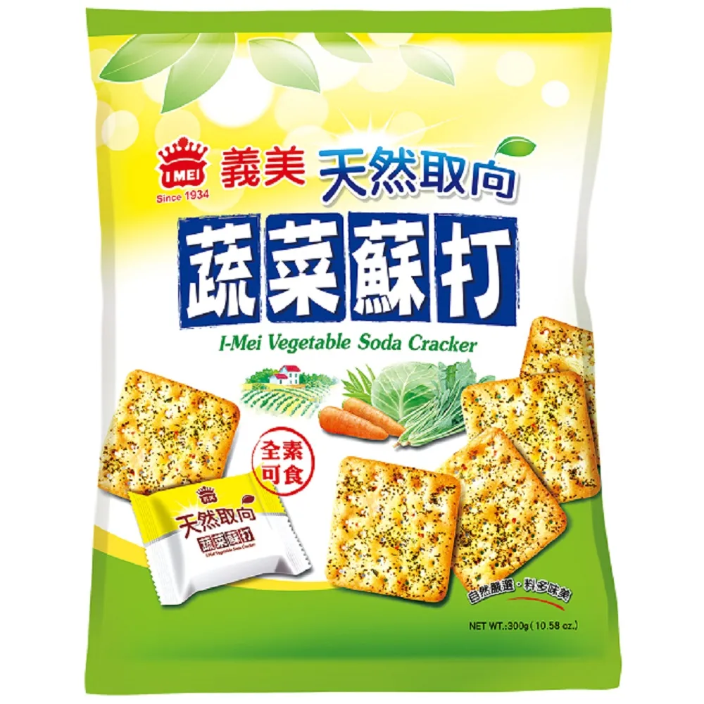 【義美】天然取向蔬菜蘇打餅(300公克全素) 歷史價格詳細信息