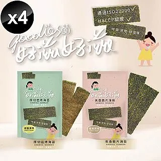 琉宇醬選 免運 好滋好滋 厚切岩烤海苔 焦香脆片 椒鹽/原味/梅子 全素 45g/包 原廠直營 現貨 廠商直送 歷史價格詳細信息