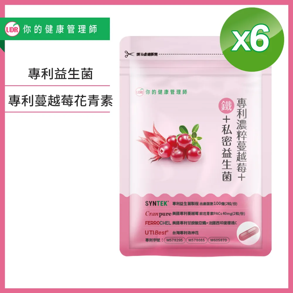 UDR專利濃粹蔓越莓+鐵+私密益生菌x6袋 歷史價格詳細信息