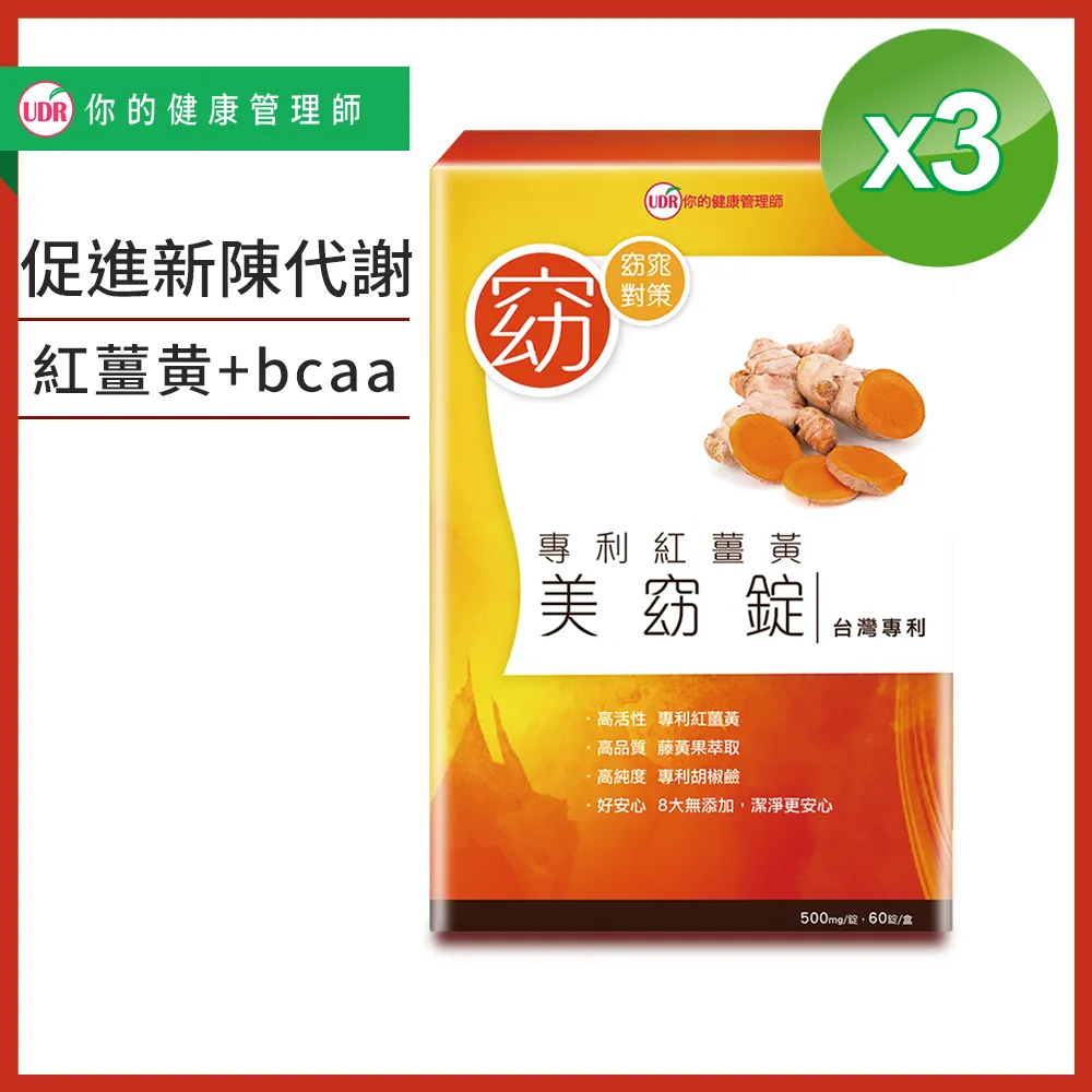 UDR專利紅薑黃日纖美窈錠x3盒(即期良品:2024/08/25買二送一) 歷史價格詳細信息