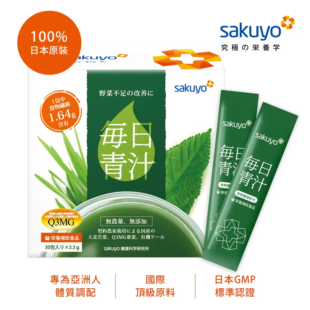 sakuyo 青春紅顏組 (膠原蛋白胜肽 20包/盒 + 每日青汁 30條/盒)x2盒 歷史價格詳細信息