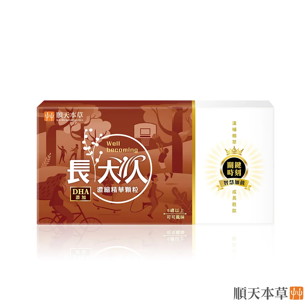 【順天本草】長大人成長濃縮顆粒-可可風味(30入/盒) 單入組／三入組 早安健康嚴選 歷史價格詳細信息