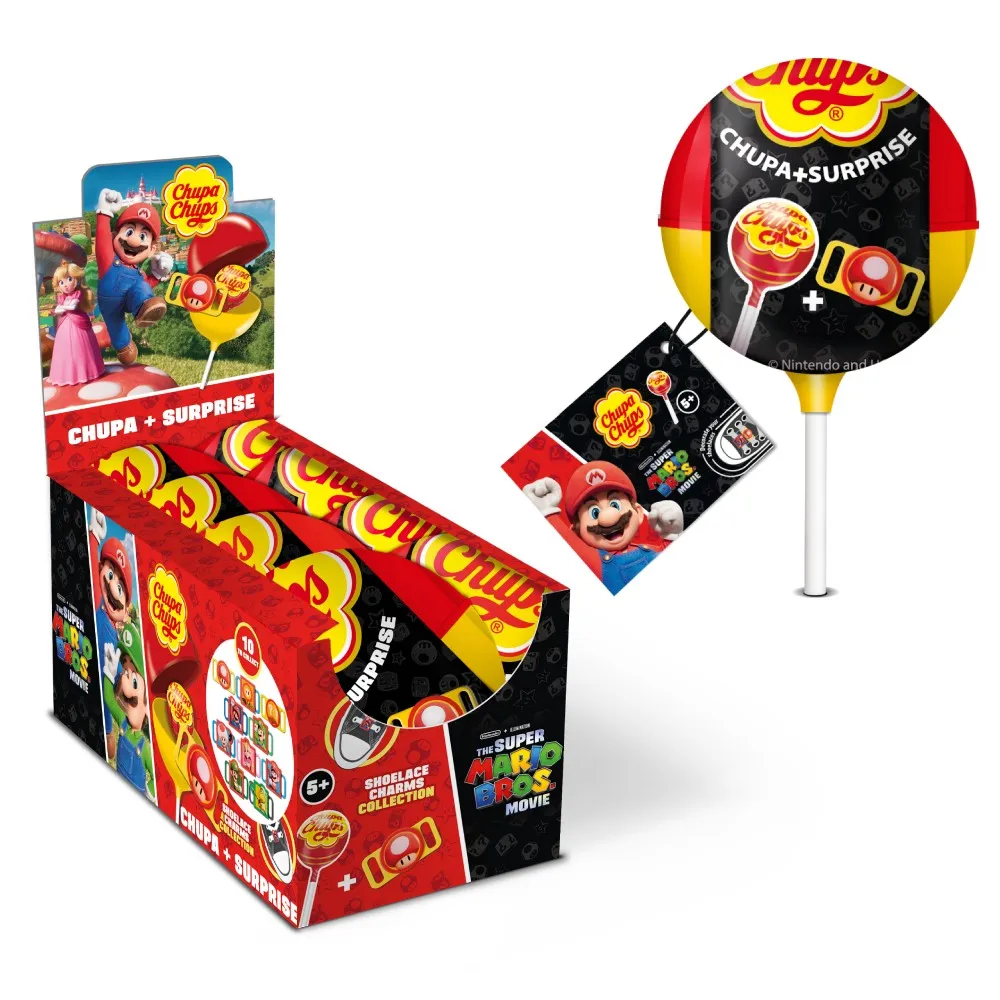 加倍佳 草莓棒棒糖-瑪利歐驚喜蛋12gx16條x1盒(內附瑪利歐鞋帶配飾) 價格比較,價格查詢,歷史價格詳細信息