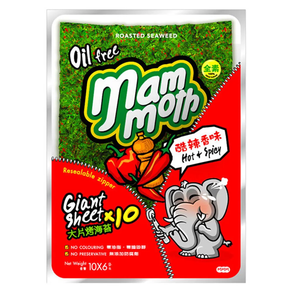 【MM象】泰式烤海苔捲-香烤魷魚味(3gX6入) x5 歷史價格詳細信息