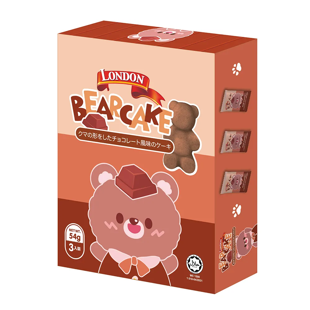 LONDON 熊熊造型蛋糕-柳橙風味3入(54g) 歷史價格詳細信息