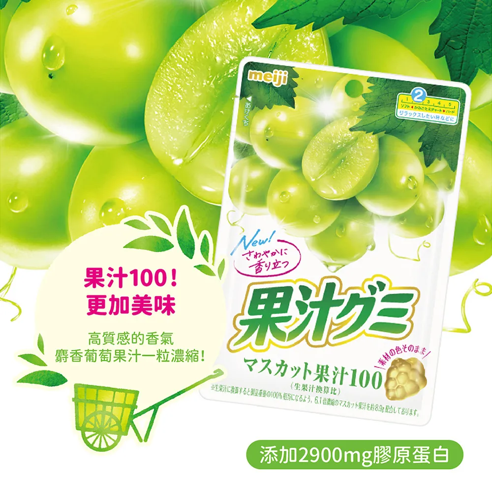 【Meiji 明治】果汁QQ軟糖-麝香葡萄口味(彈力 72g/包) 歷史價格詳細信息