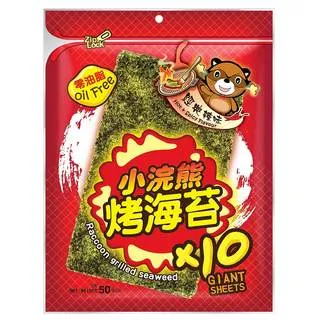 【小浣熊】零油脂烤海苔50gx6包_(經典辣味) 歷史價格詳細信息