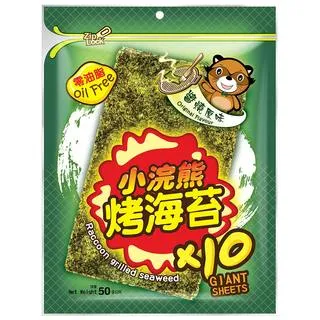 【小浣熊】零油脂烤海苔50gx6包_(經典辣味) 歷史價格詳細信息