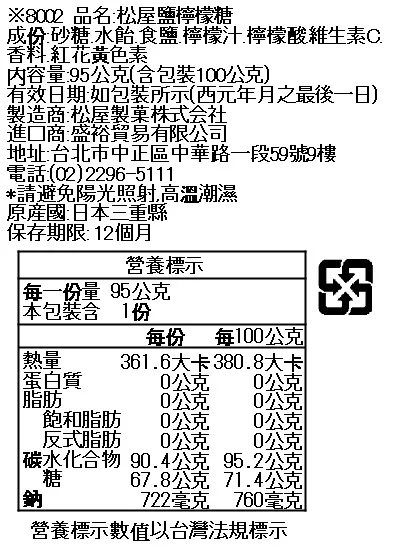 松屋 紀州梅鹽糖 100g【Donki日本唐吉訶德】 歷史價格詳細信息