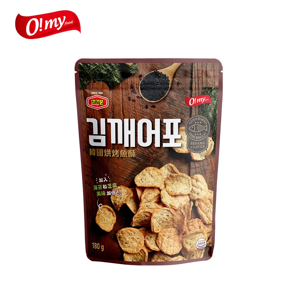 韓國 歐邁福 韓國烘烤魚酥-芝麻海苔/魷魚口味 現貨 蝦皮直送 歷史價格詳細信息