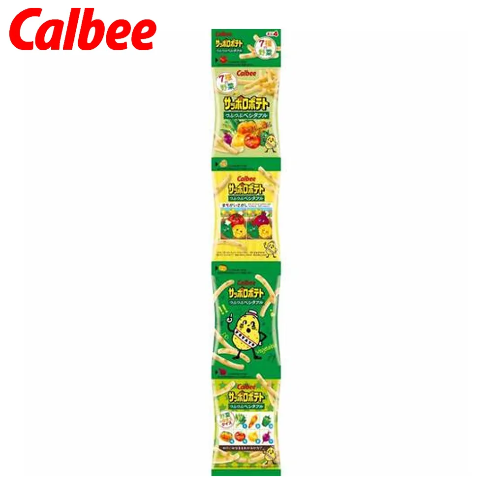 日本 卡樂比 Calbee 蔬菜味洋芋條 四連包 串串包 歷史價格詳細信息