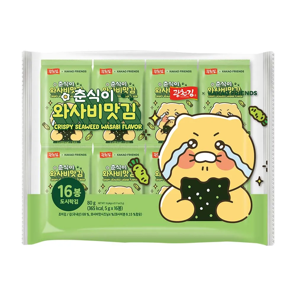 【韓味不二】春植海苔(辣味)16入(5G*16) 歷史價格詳細信息