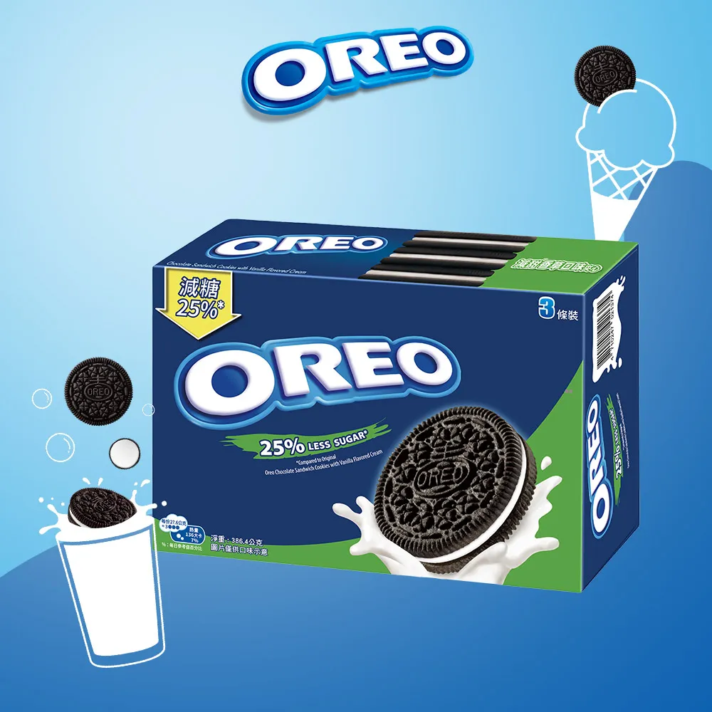 奧利奧 減甜香草口味夾心餅乾(399g)[大買家] 歷史價格詳細信息