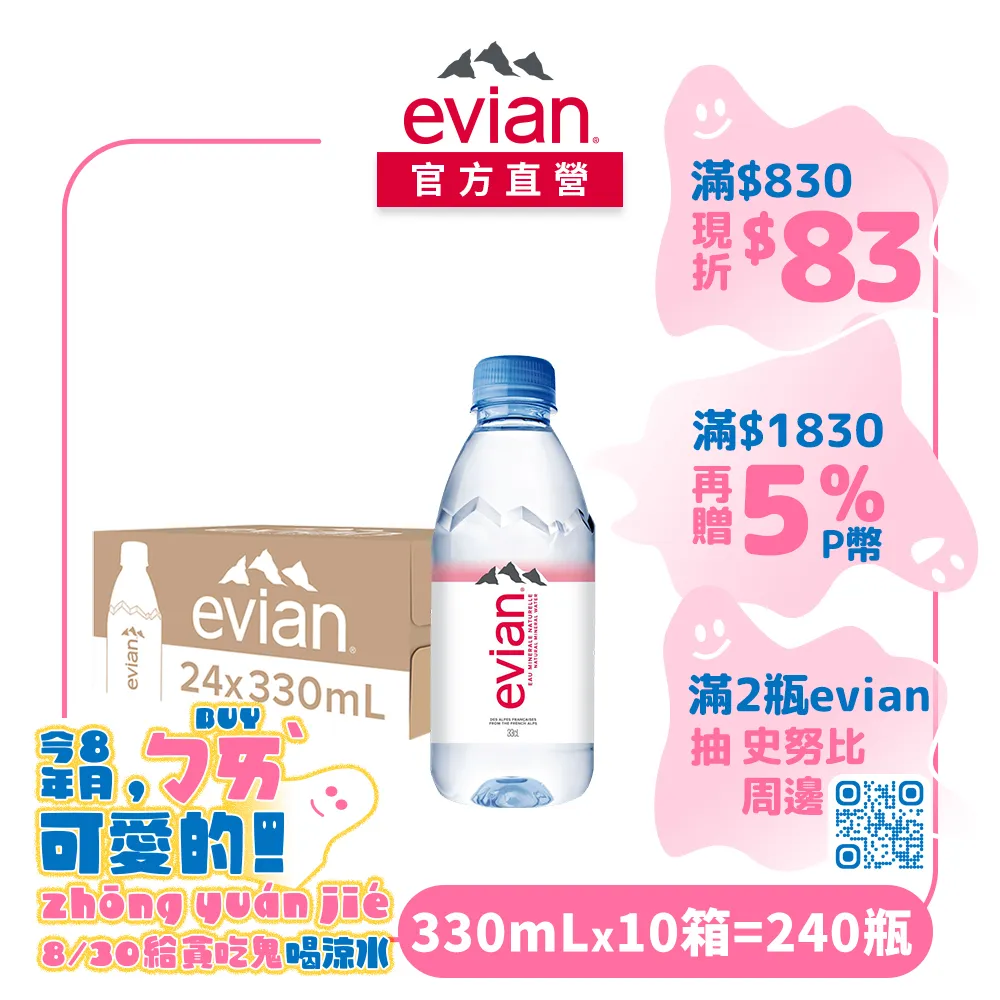 evian 天然礦泉水(330ml/24入)X3箱 歷史價格詳細信息