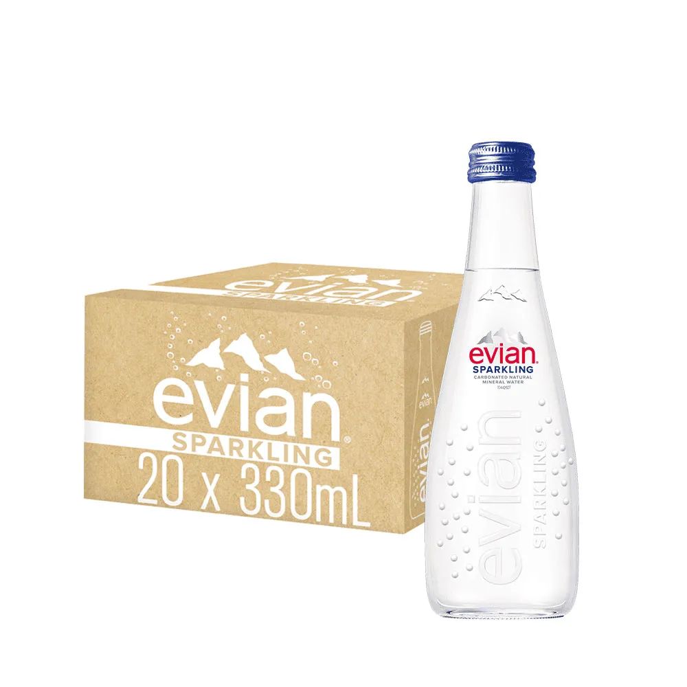 evian依雲 氣泡天然礦泉水(玻璃瓶330ml/20入) 即期降價┃官方直營 歷史價格詳細信息