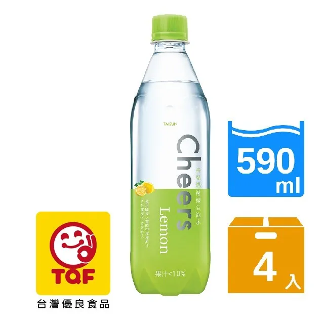 Cheers檸檬氣泡水590ml x4入【愛買】 歷史價格詳細信息