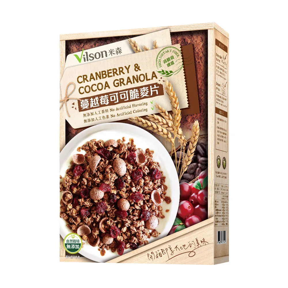 【米森vilson】蔓越莓可可脆麥片(350g /盒) 價格比較,價格查詢,歷史價格詳細信息