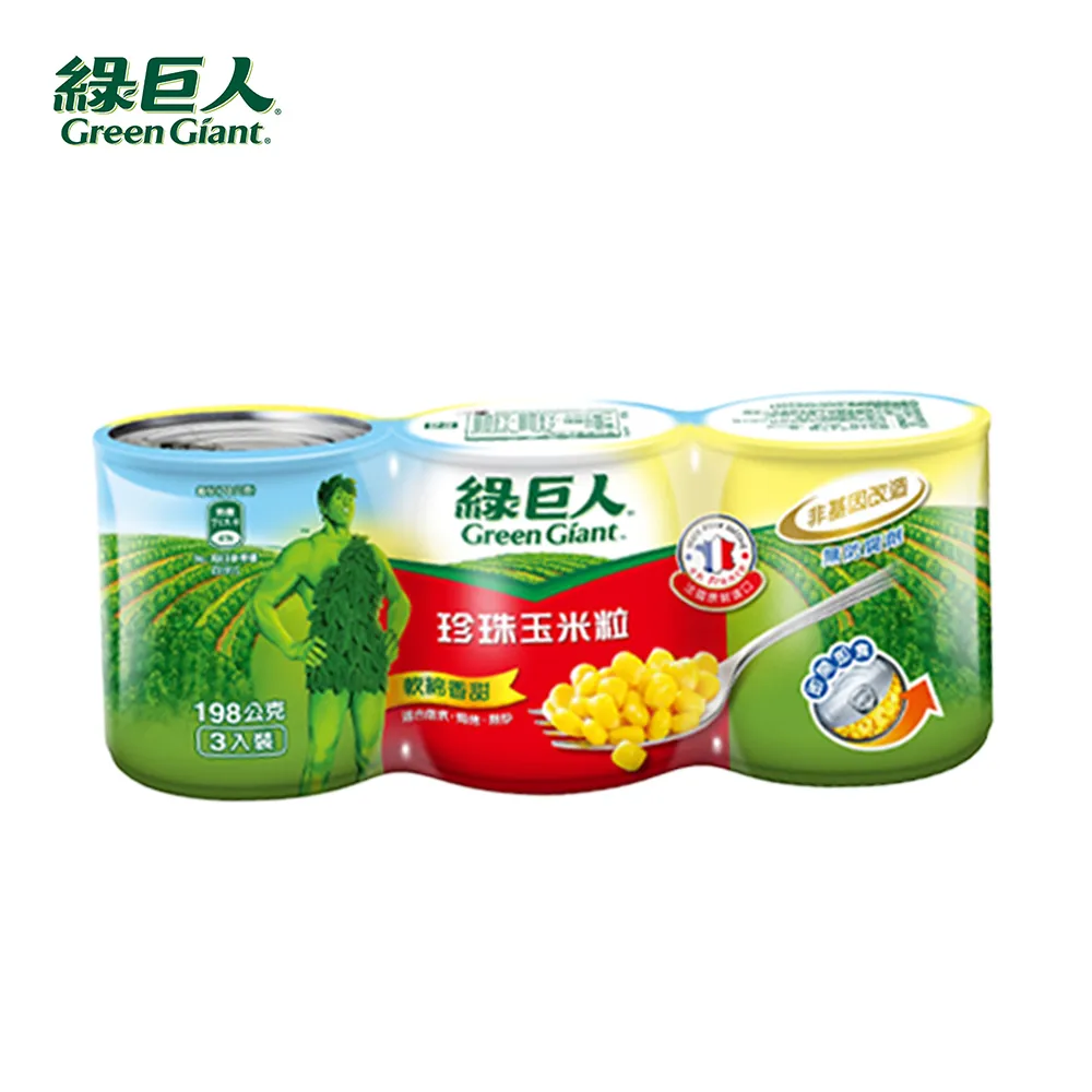 綠巨人珍珠玉米粒易開罐340g克 x 3【家樂福】 歷史價格詳細信息