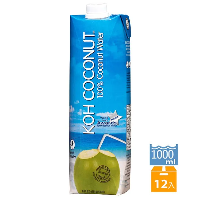 KOH純天然100%椰子汁1000mlx12瓶 x 2箱 廠商直送 現貨 歷史價格詳細信息