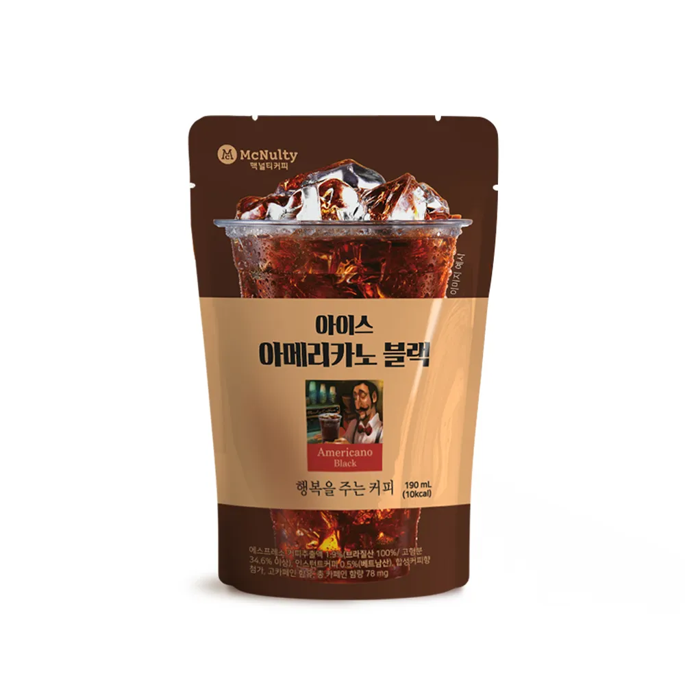 韓國Café Mcnulty 即飲美式無糖黑咖啡190ml*10包 歷史價格詳細信息