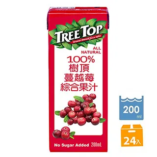 《Treetop》樹頂100%蔓越莓綜合果汁300ml*6 歷史價格詳細信息