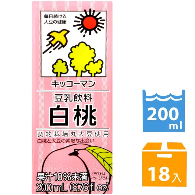 龜甲萬 豆乳 白桃風味 200ml【Donki日本唐吉訶德】水蜜桃 桃子 歷史價格詳細信息
