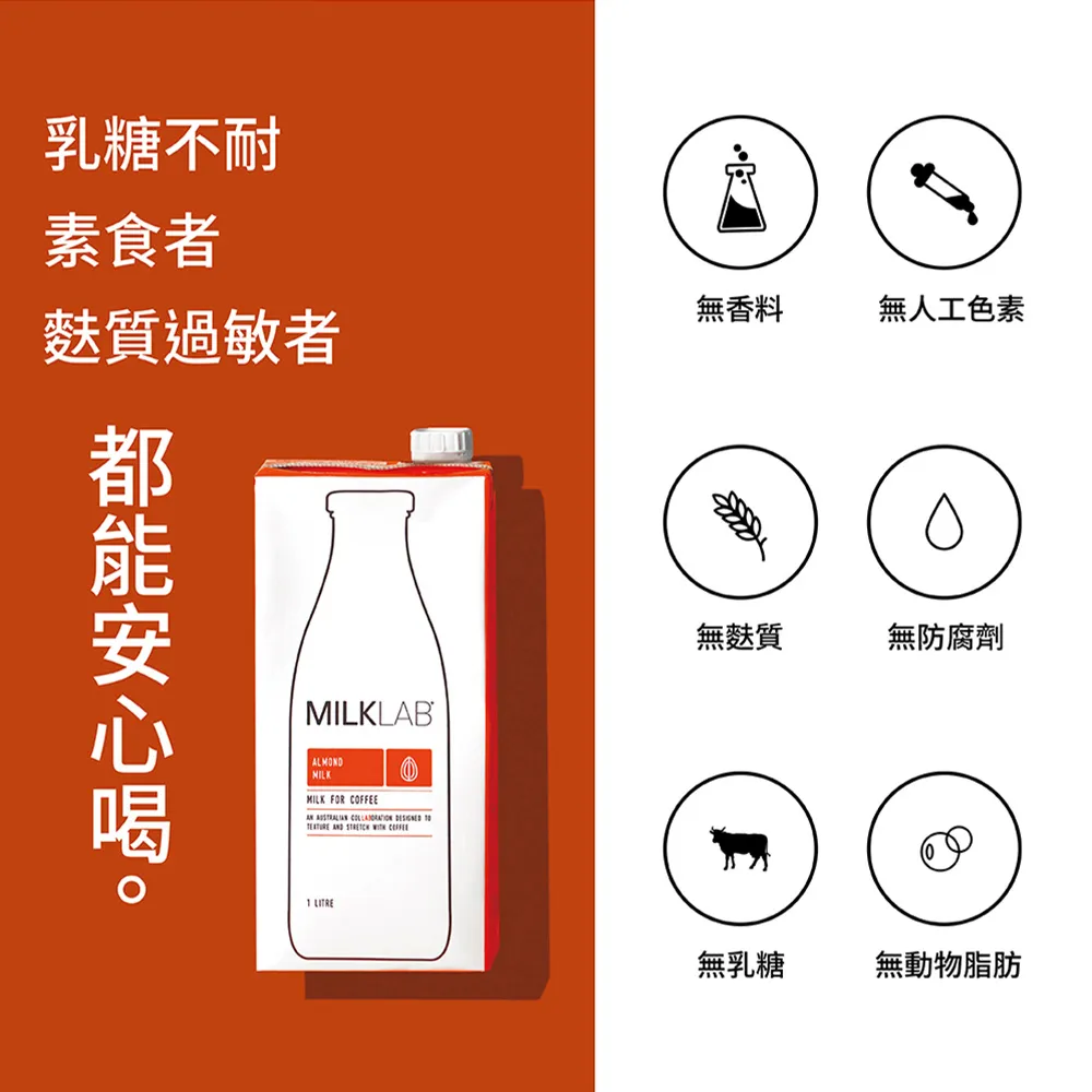 MILKLAB 澳洲嚴選植物奶[即期良品特價] 澳洲麥當勞 星馬星巴克指定使用 杏仁奶 椰奶 無乳糖牛奶 燕麥奶 歷史價格詳細信息