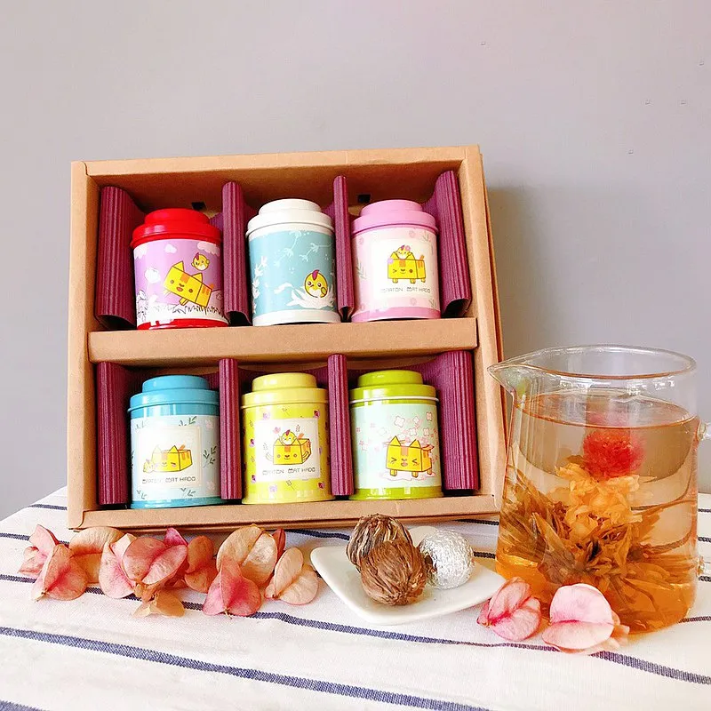 【無藏X開箱貓哈豆】視覺療癒_開花茶4入插畫罐裝禮盒*2盒 歷史價格詳細信息