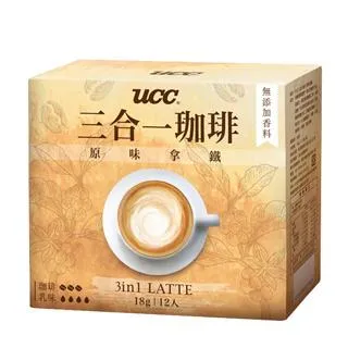 UCC 3合1珈琲 原味拿鐵18g*12包/盒 歷史價格詳細信息