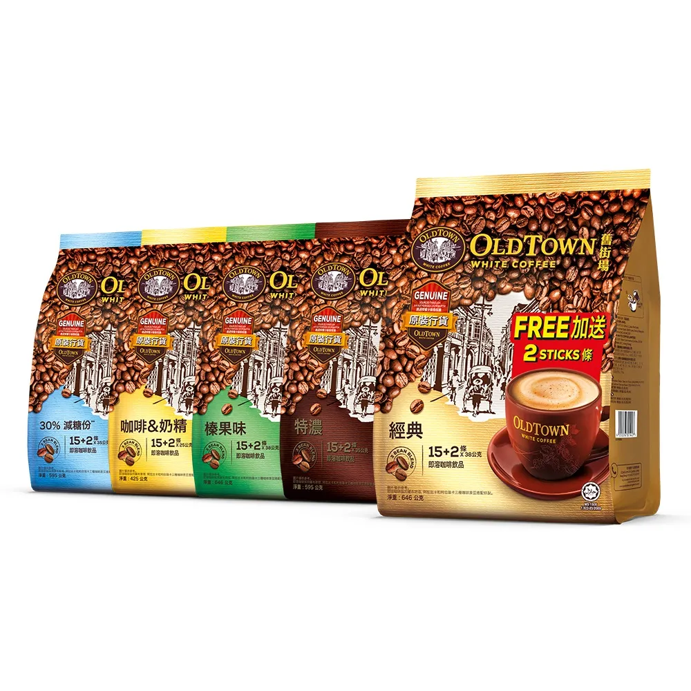 舊街場 2合1白咖啡&奶精(25gx15包/袋)[大買家] 歷史價格詳細信息