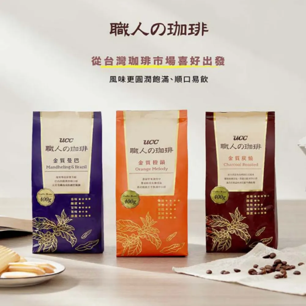 UCC 職人珈琲-金質橙韻咖啡豆 400g克 x 1Bag包【家樂福】 歷史價格詳細信息