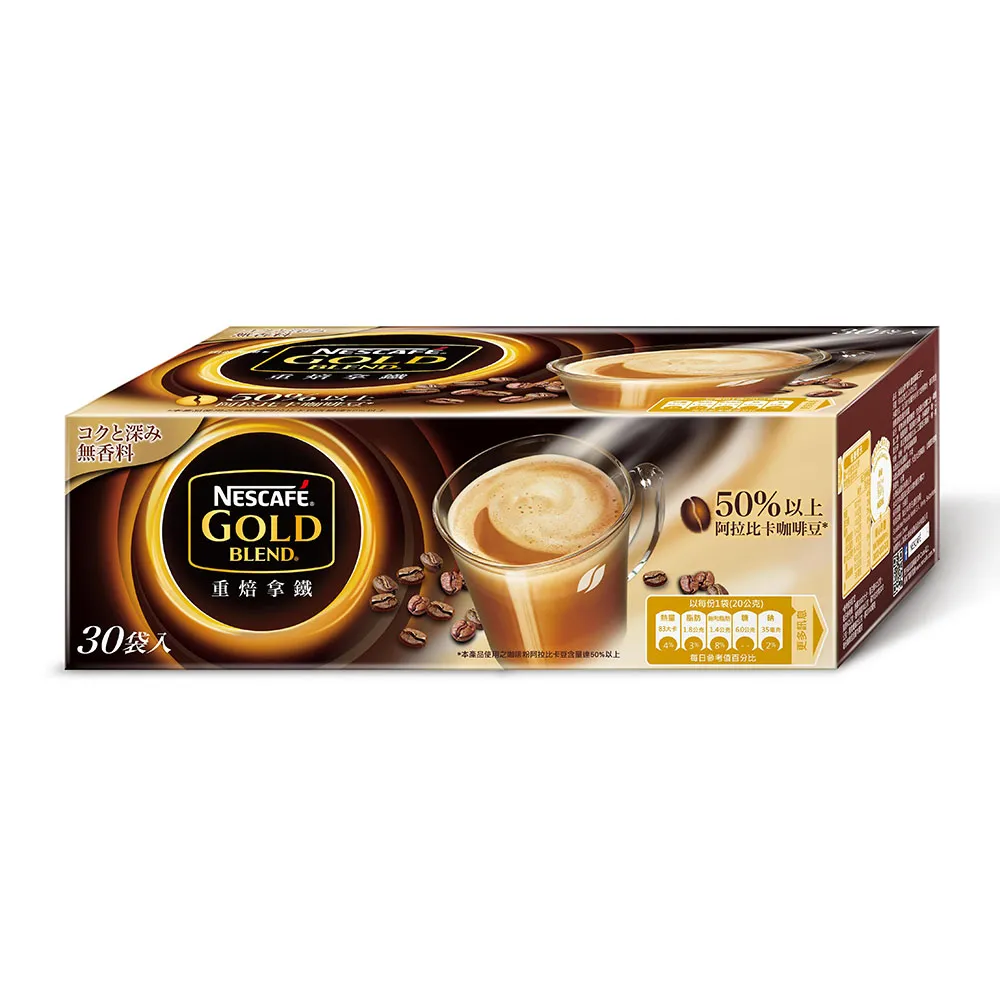 雀巢 金牌咖啡二合一重焙拿鐵(18gx30入/盒)[大買家] 歷史價格詳細信息