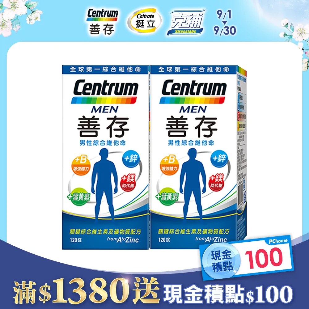 善存 男性綜合維他命x2盒(120錠/盒) 歷史價格詳細信息