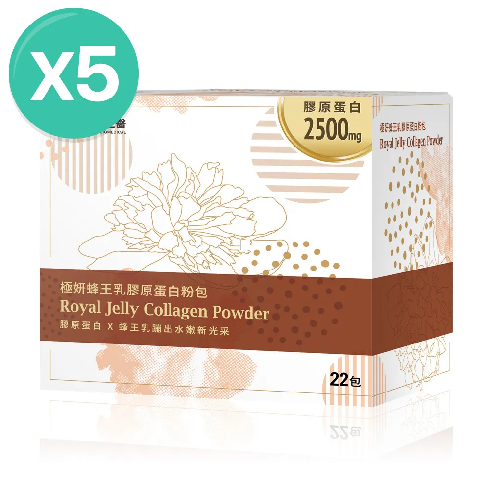 【大研生醫】極妍蜂王乳膠原蛋白粉包 22包X1盒(5大關鍵美麗元素) 歷史價格詳細信息