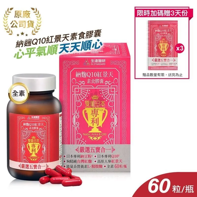 生達醫研 納麴Q10紅景天素食膠囊 60粒裝 歷史價格詳細信息
