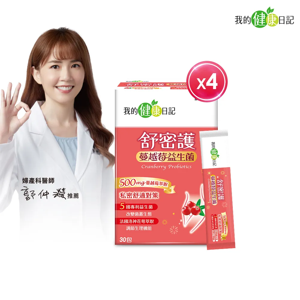 【我的健康日記】舒密護 蔓越莓益生菌(30包x2盒，共60入) 歷史價格詳細信息