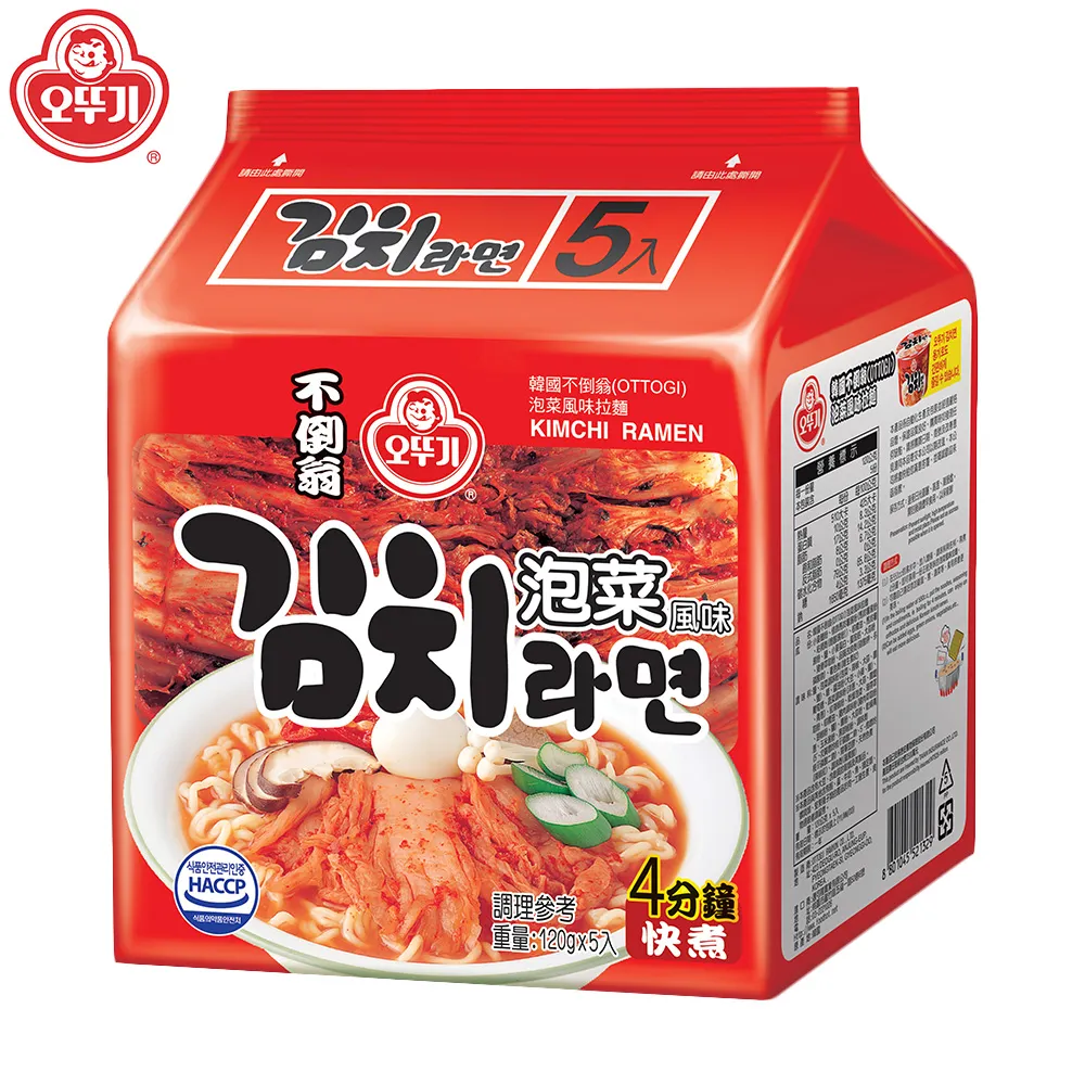 韓國 不倒翁泡菜拉麵(五入裝)(600g) 價格比較,價格查詢,歷史價格詳細信息